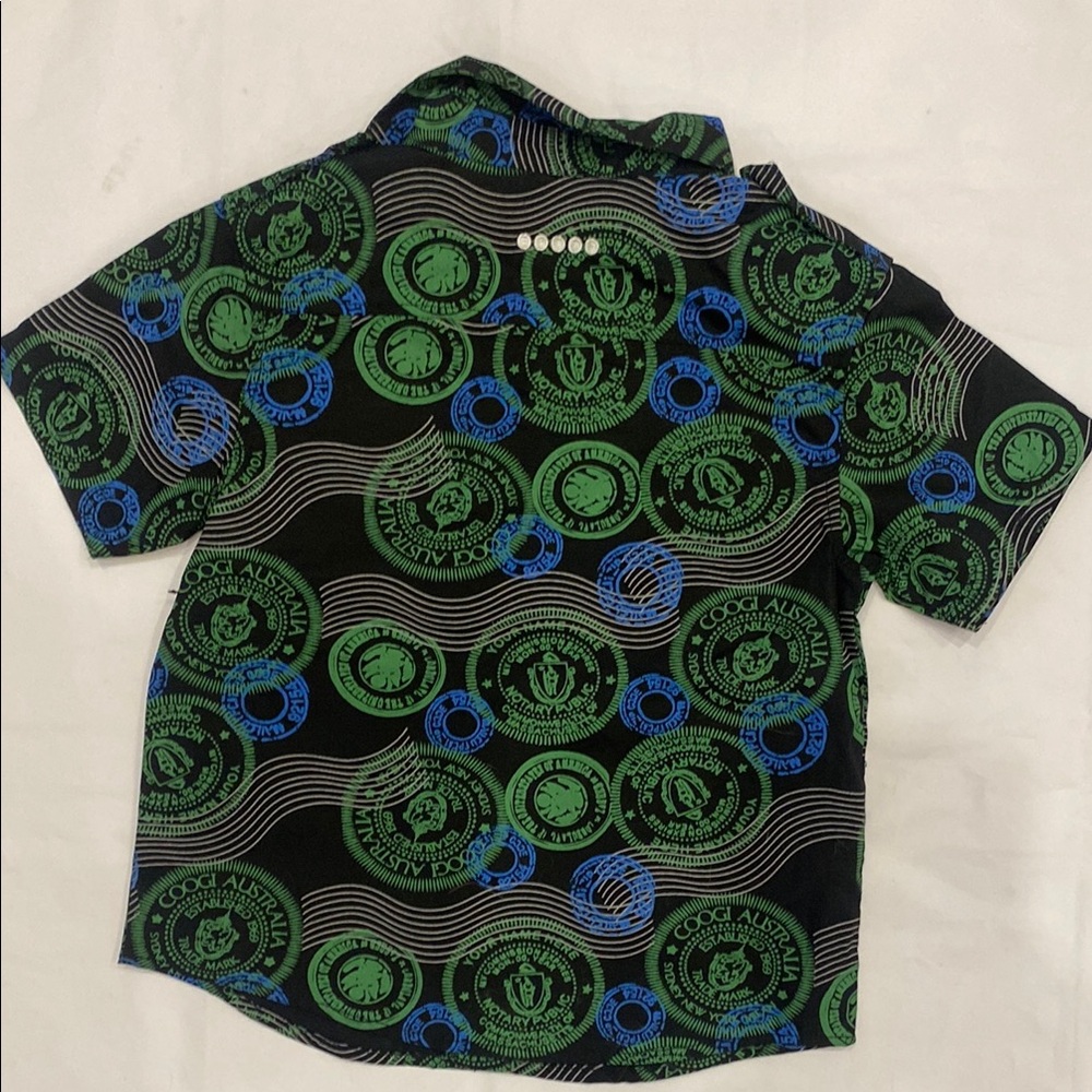 COOGI Green and Blue Matching Set Button Down Shirt - Picture 4 of 11